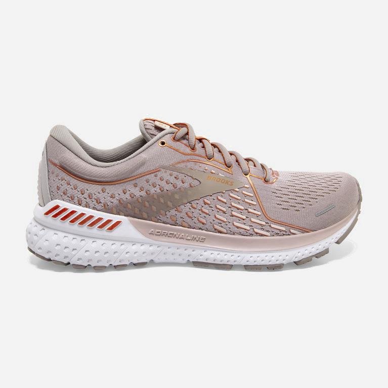 Brooks Adrenaline Gts 21 Womens Road Running Shoes - Hushed Violet/Alloy/Copper/Coral - Philippines